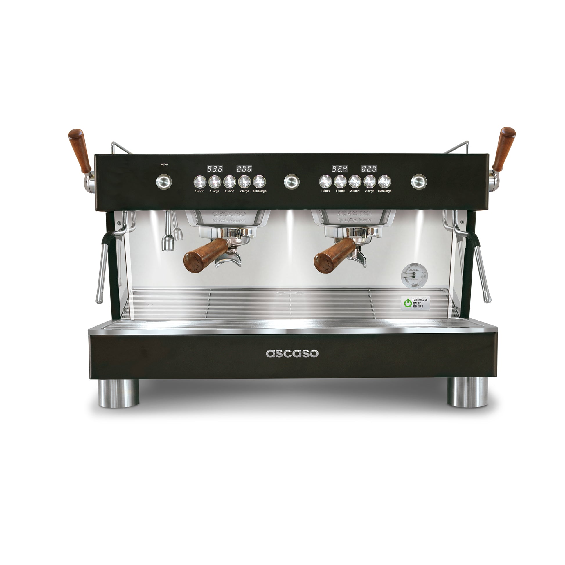 Ascaso Barista T Plus 2GR Schwarz mit Holz