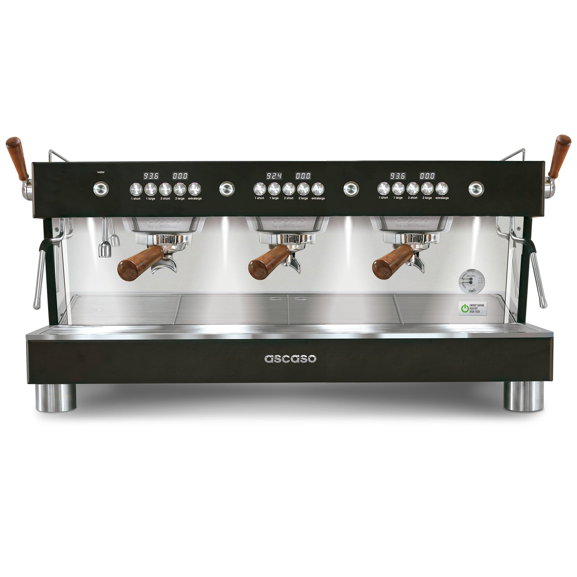 Ascaso Barista T Plus 3GR Schwarz mit Holz
