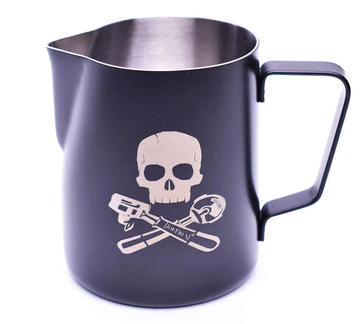 JoeFrex Milchkanne mit Pulverbeschichtung PIRATE 0,35l