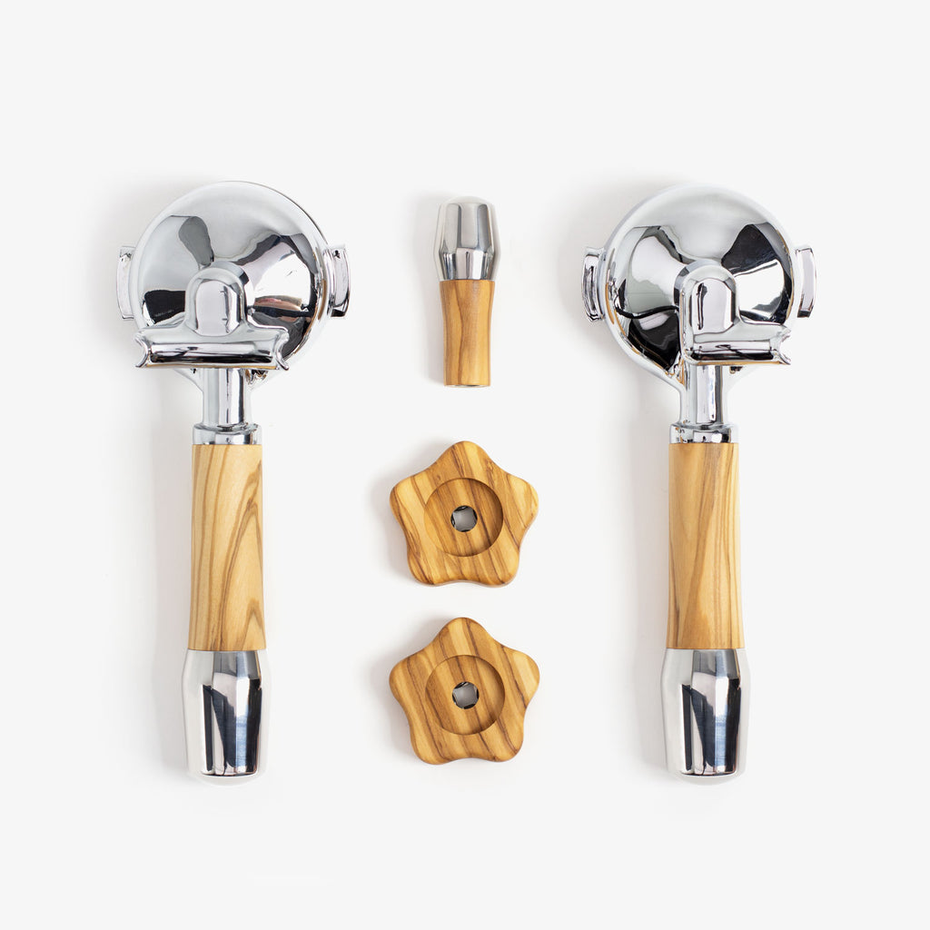 Wiedemann Griffset Holz ECM ohne Siebträgerköpfe