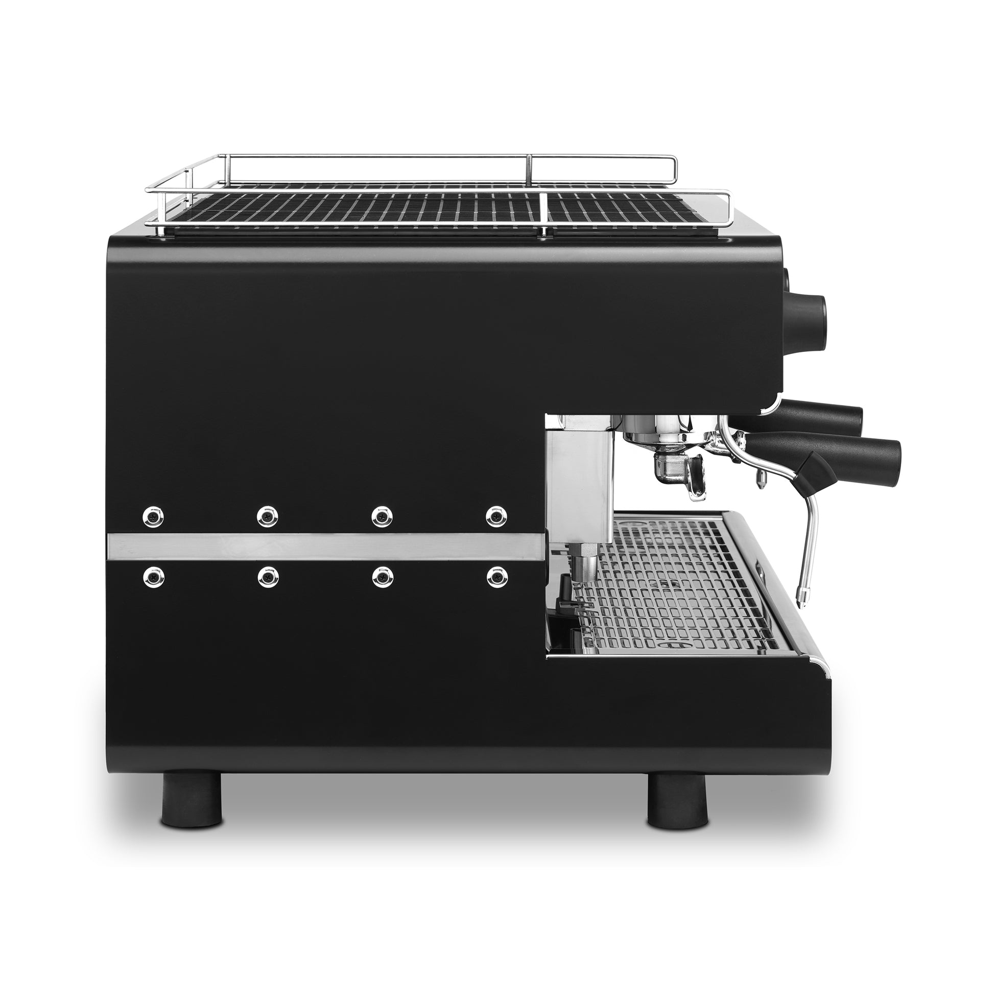 Iberital IB7 2-Gruppig LED Schwarz Matt mit 2 Dampflanzen  .
