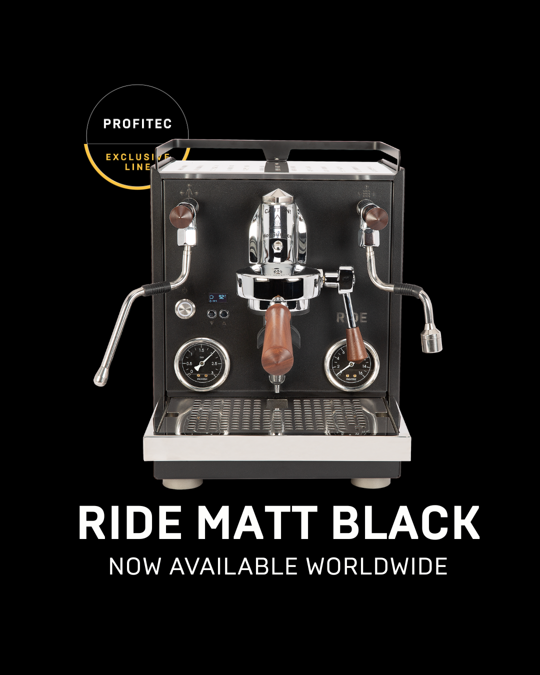 Profitec RIDE Exclusive Line schwarz/Holz