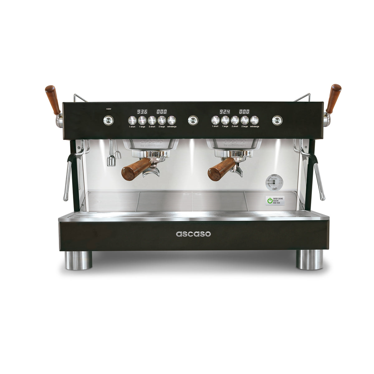 Ascaso Barista T Plus 2GR Schwarz mit Holz