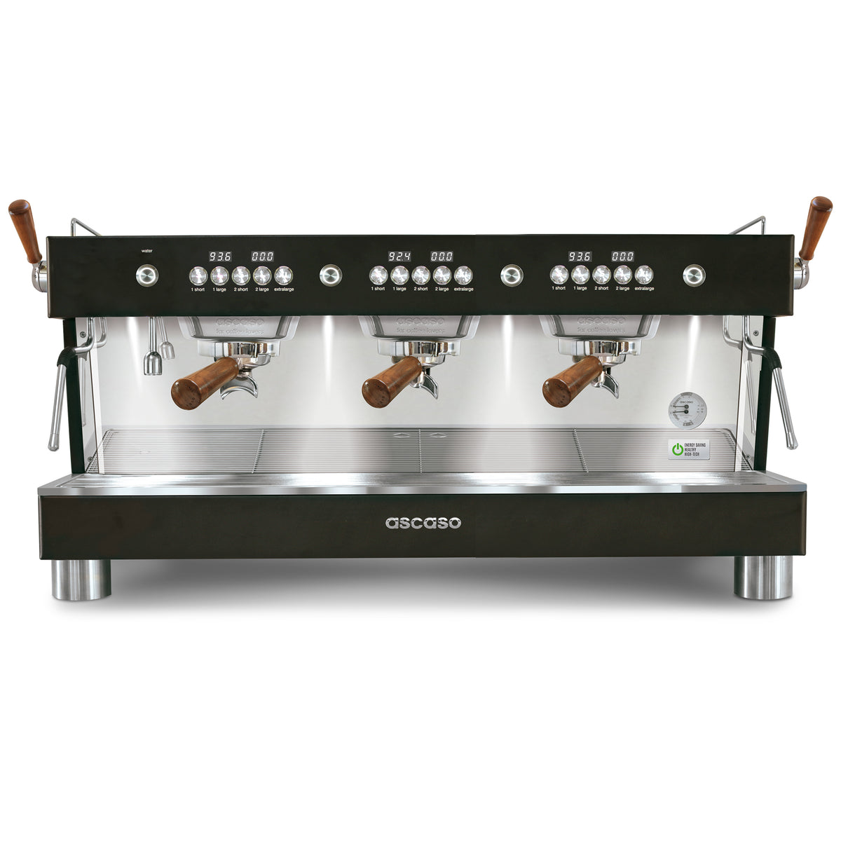 Ascaso Barista T Plus 3GR Schwarz mit Holz