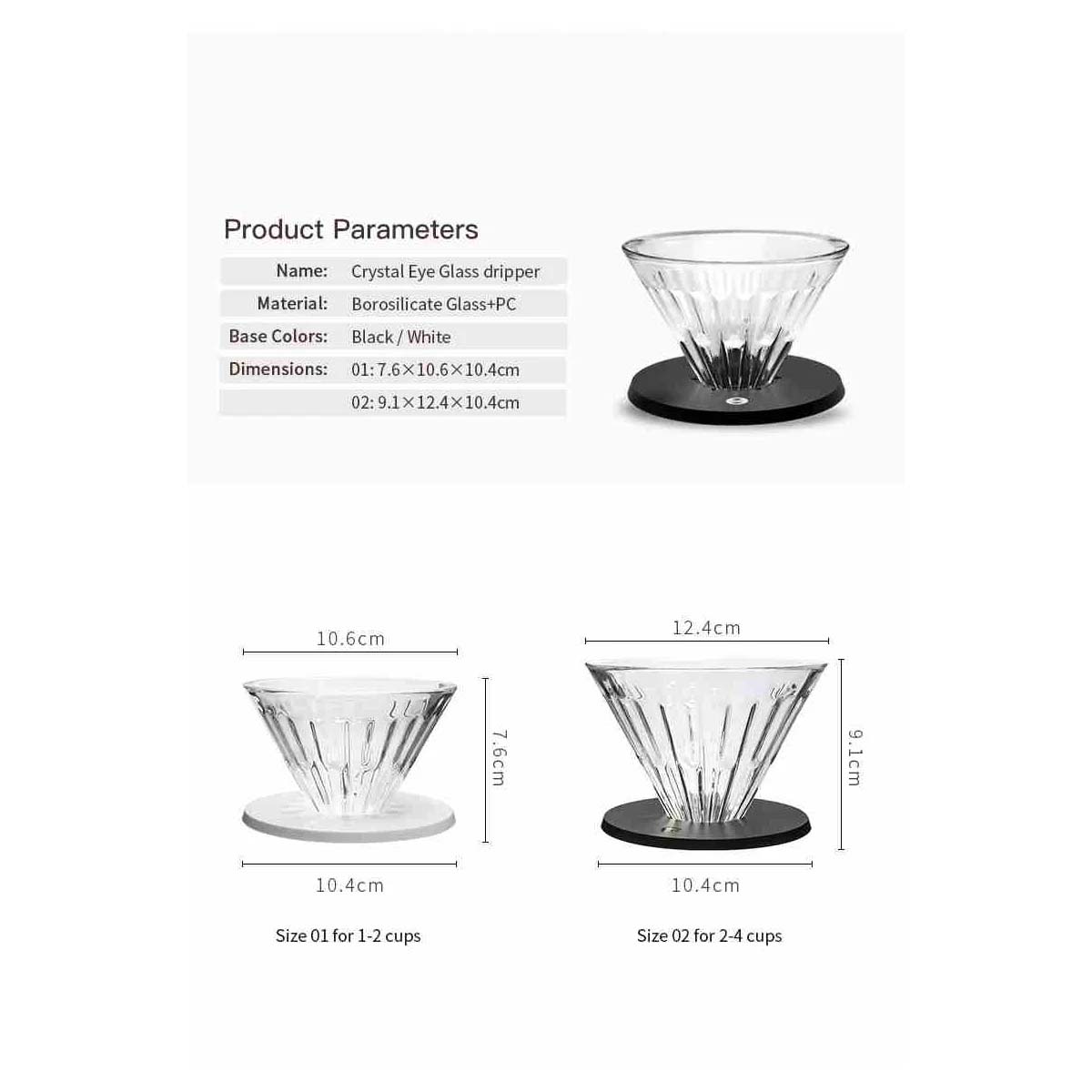 Crystal Eye Glas Dripper 02 schwarz